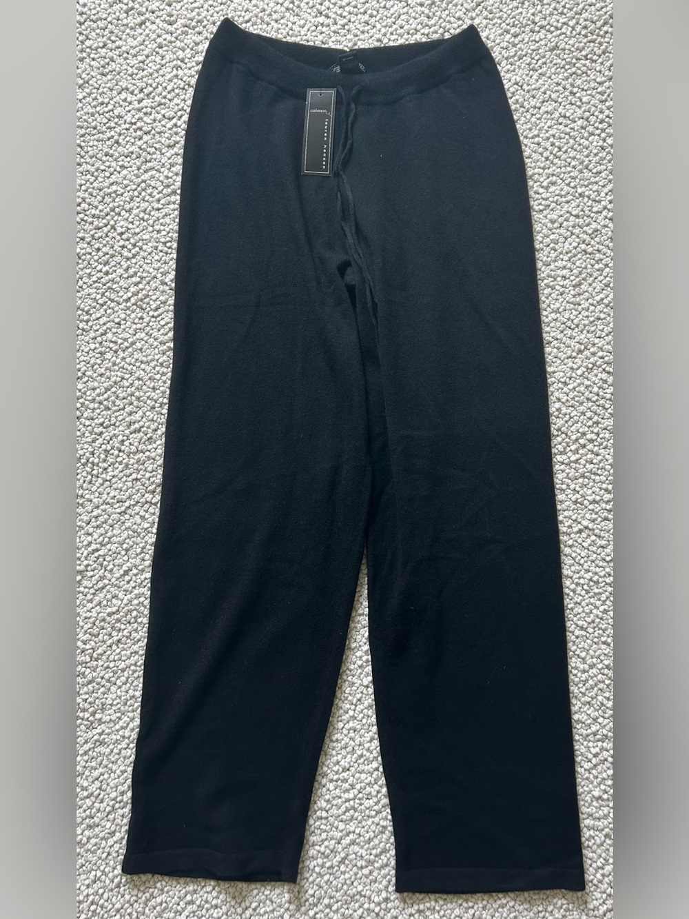 Lauren Hansen Black Cashmere Drawstring Pants - Size XL - NWT